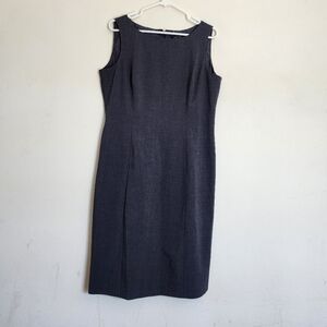 Tahari Arthur S. Levine Black Sleeveless Sheath Business Casual Dress size 10